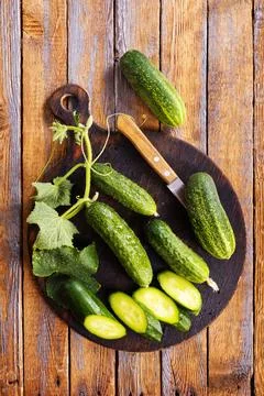 Sliced cucumbers Stock Photos