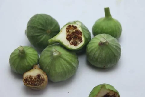 Sliced cut shape of fig fruit Stock Photos
