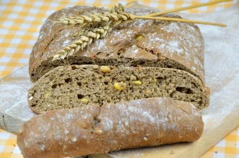 Sliced Dark Bread Stock Photos