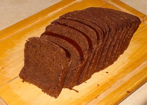 Sliced dark bread Stock Photos