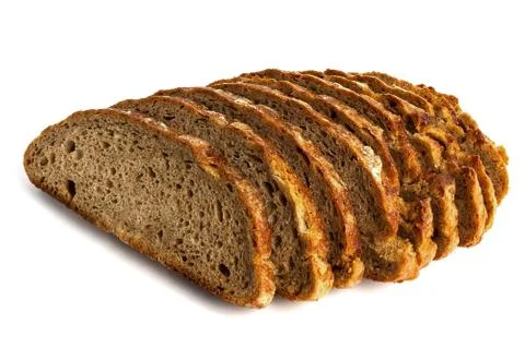 Sliced dark rye bread Stock Photos