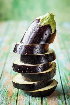 Sliced different vegetables Stock Photos