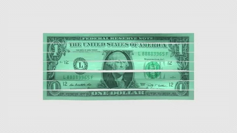 Sliced Dollar Stock Footage 168569657