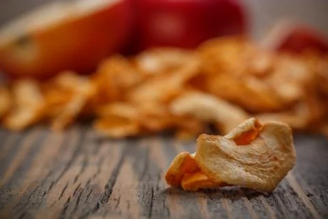 Sliced dried apple Stock Photos
