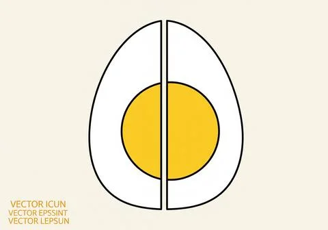 Sliced Egg Icon vector illustration Illustrazione stock