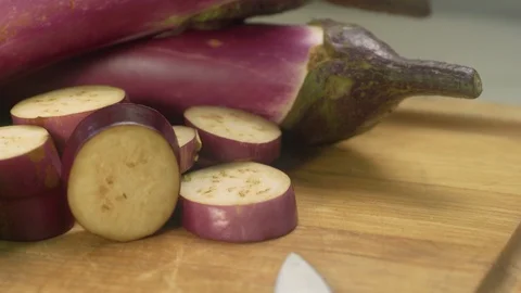 Sliced Eggplant Stock Footage 94123749