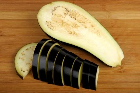 Sliced ??eggplant Stock Photos