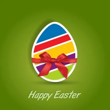 Sliced eggs gift in green background Stock Illustration