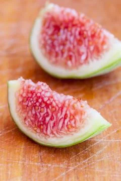 Sliced figs Stock Photos