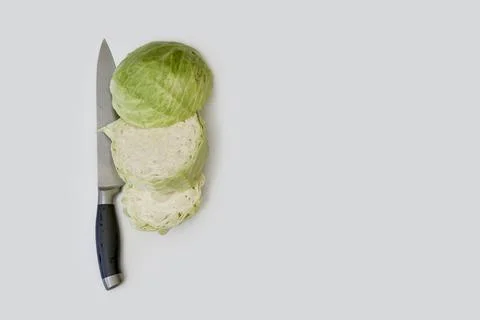 Sliced fresh cabbage Stock Photos