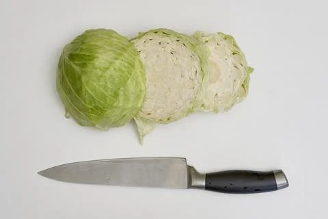 Sliced fresh cabbage Stock Photos