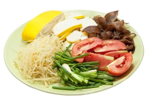 Sliced fresh ingredients  Stock Photos
