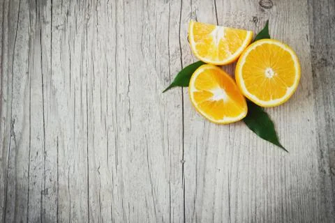 Sliced fresh oranges Stock Photos