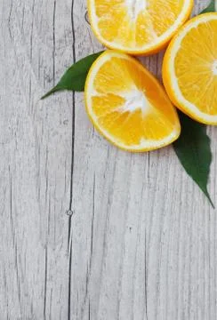 Sliced fresh oranges Stock Photos
