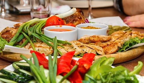 Sliced Fried Chops Stock Photos