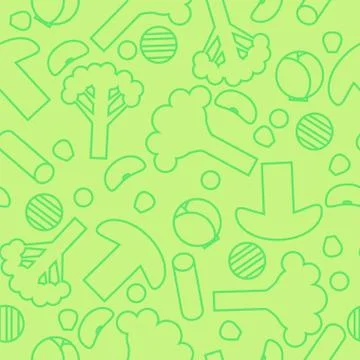 Sliced frozen vegetables seamless pattern Illustrazione stock