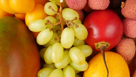Sliced fruit on a plate. Stock Footage 241482901