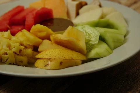 Sliced ​​Fruit Salad Stock Photos