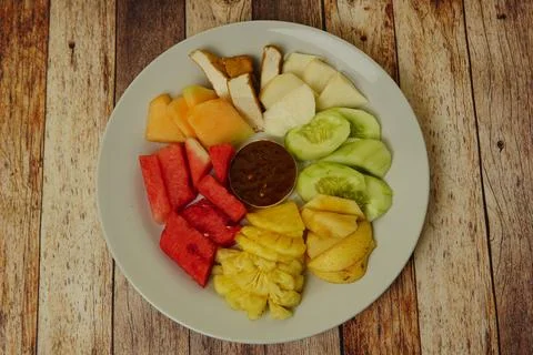 Sliced ​​Fruit Salad Stock Photos
