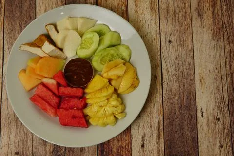 Sliced ​​Fruit Salad Stock Photos