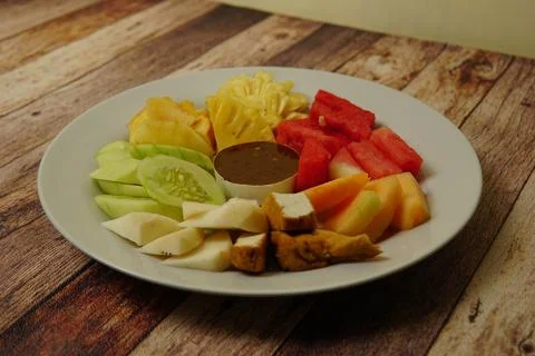 Sliced ​​Fruit Salad Stock Photos