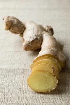 Sliced ginger Stock Photos