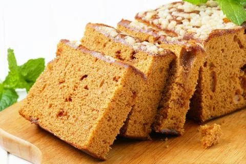 Sliced gingerbread loaf Stock Photos