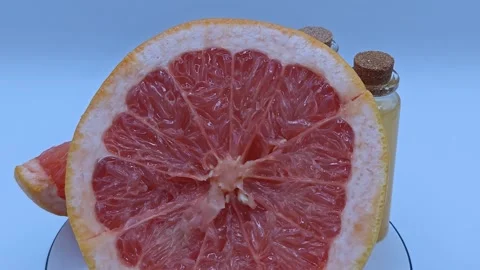 Sliced grapefruit Stock Footage 331032377