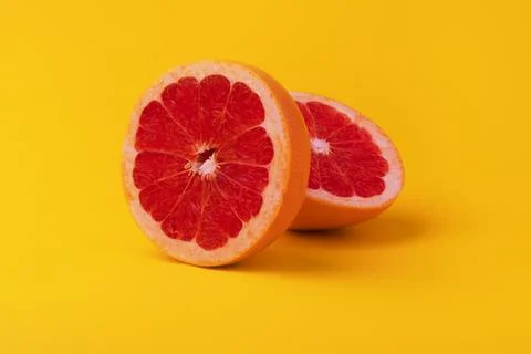 Sliced grapefruit Stock Photos
