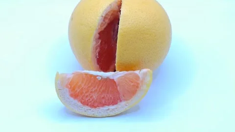 Sliced grapefruit wedge Stock-Footage 331746446