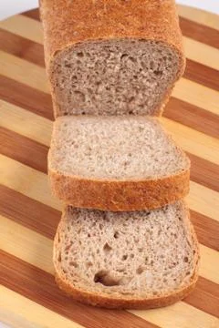 Sliced gray bread Stock Photos