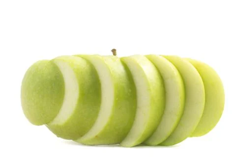 Sliced Green Apple Stock Photos
