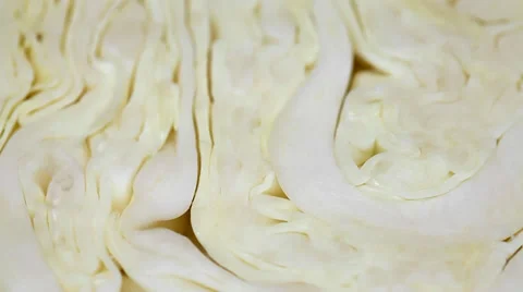 Sliced Green Cabbage rotating Stock Footage 35568464