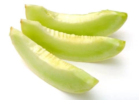 Sliced green melon Stock Photos
