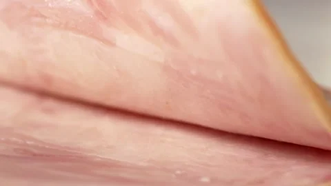 Sliced Ham on Cutting Board Stock Footage 318409996