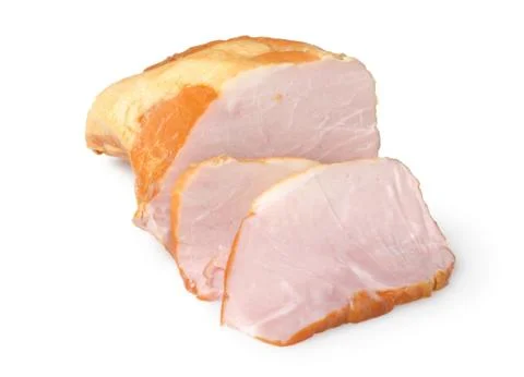 Sliced ham Stock Photos