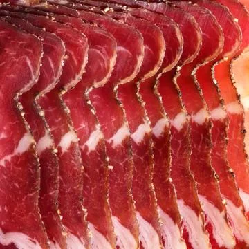 Sliced ham Stock Photos