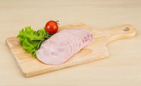 Sliced ham Stock Photos