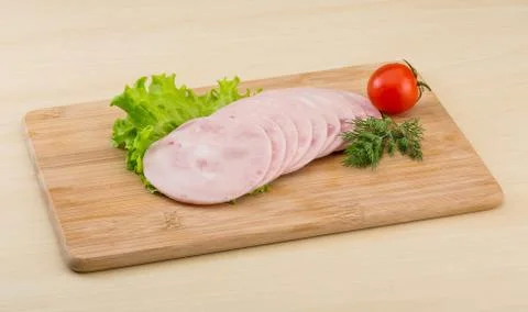 Sliced ham Stock Photos