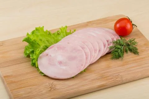 Sliced ham Stock Photos