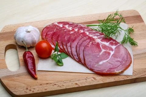 Sliced Ham Stock-Fotos