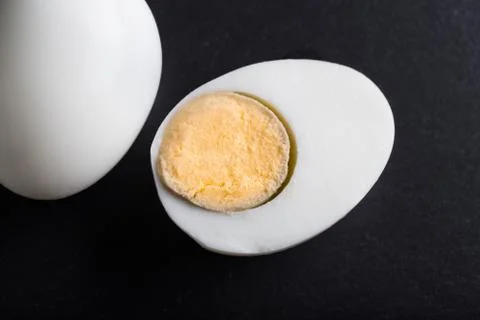 Sliced hard - boiled egg Stock Photos