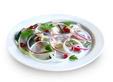 Sliced herring Stock Photos