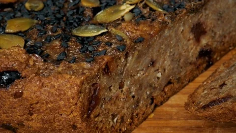 Sliced homemade baked bread Stock Footage 125444728