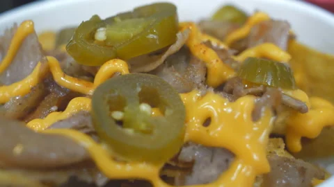 Sliced kebab pieces with sauce. Stock Footage 128939157