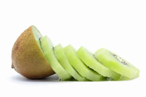 Sliced kiwi fruit Stock Photos