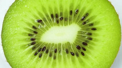 Sliced kiwi rotating close up Stock Footage 155269768