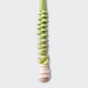 Sliced leek Stock Photos
