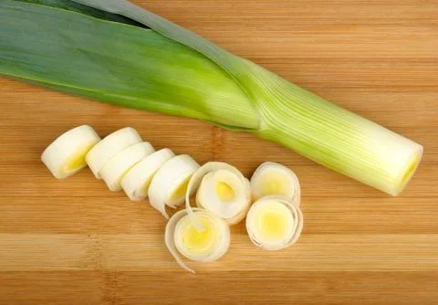Sliced ??leeks Stock Photos