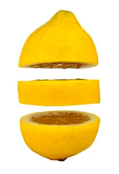 Sliced lemon illusion Fotos de archivo